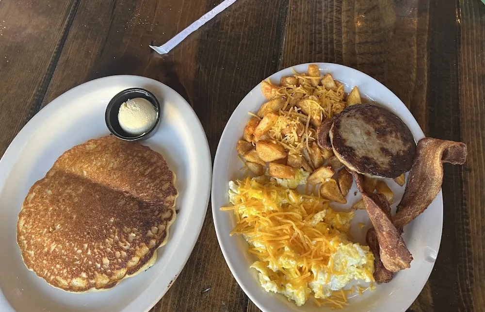 Breakfast Eggs Hashbrowns Bacon -Crisp Like I Ordered & Sausage