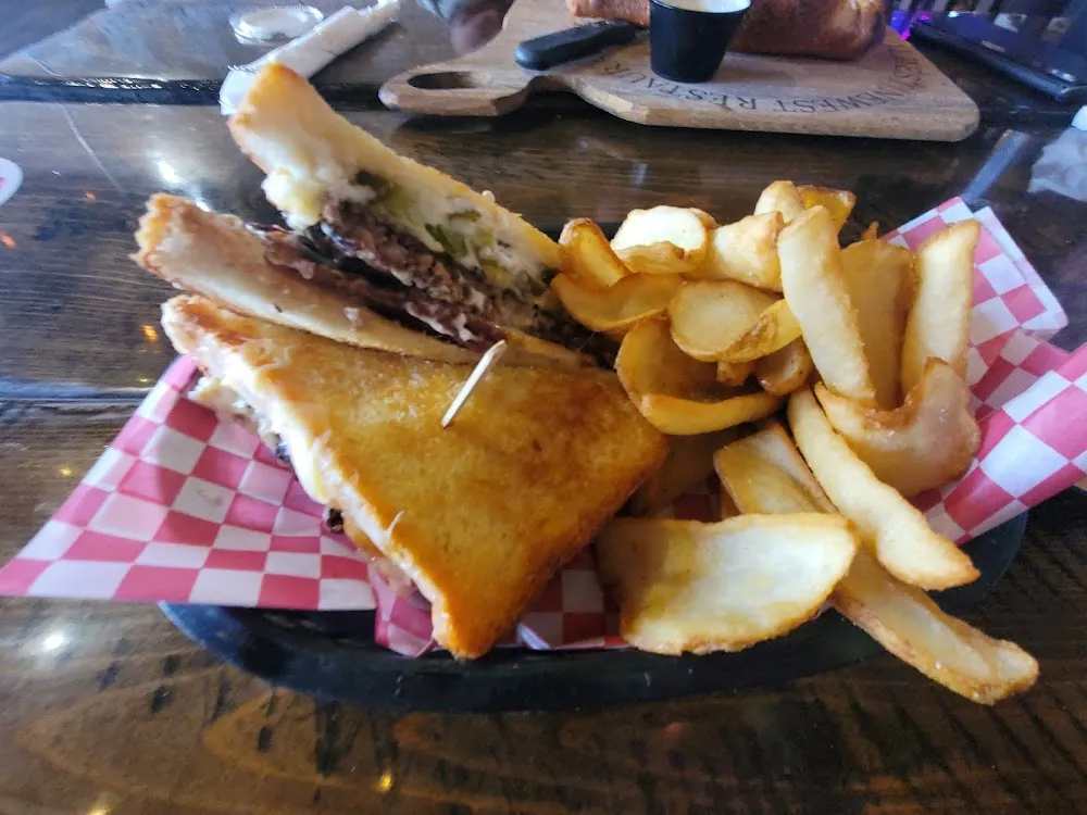 Jalapenos Popper Grilled Cheese with Burger Patty