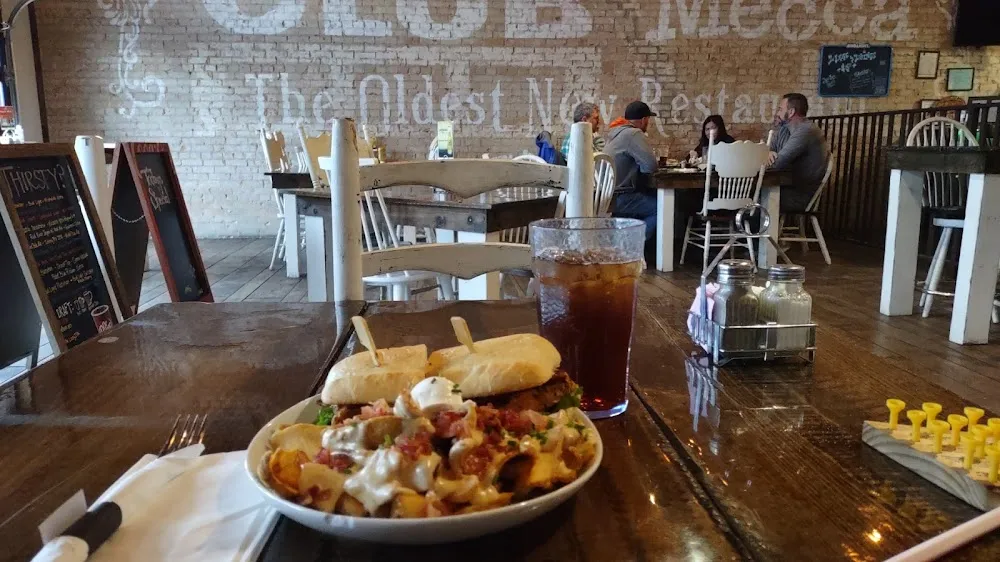 Salmon blt with Loaded Fries